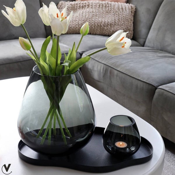 Vase the World - Dienblad Bauru M black L66 x B37,5 x H2 cm