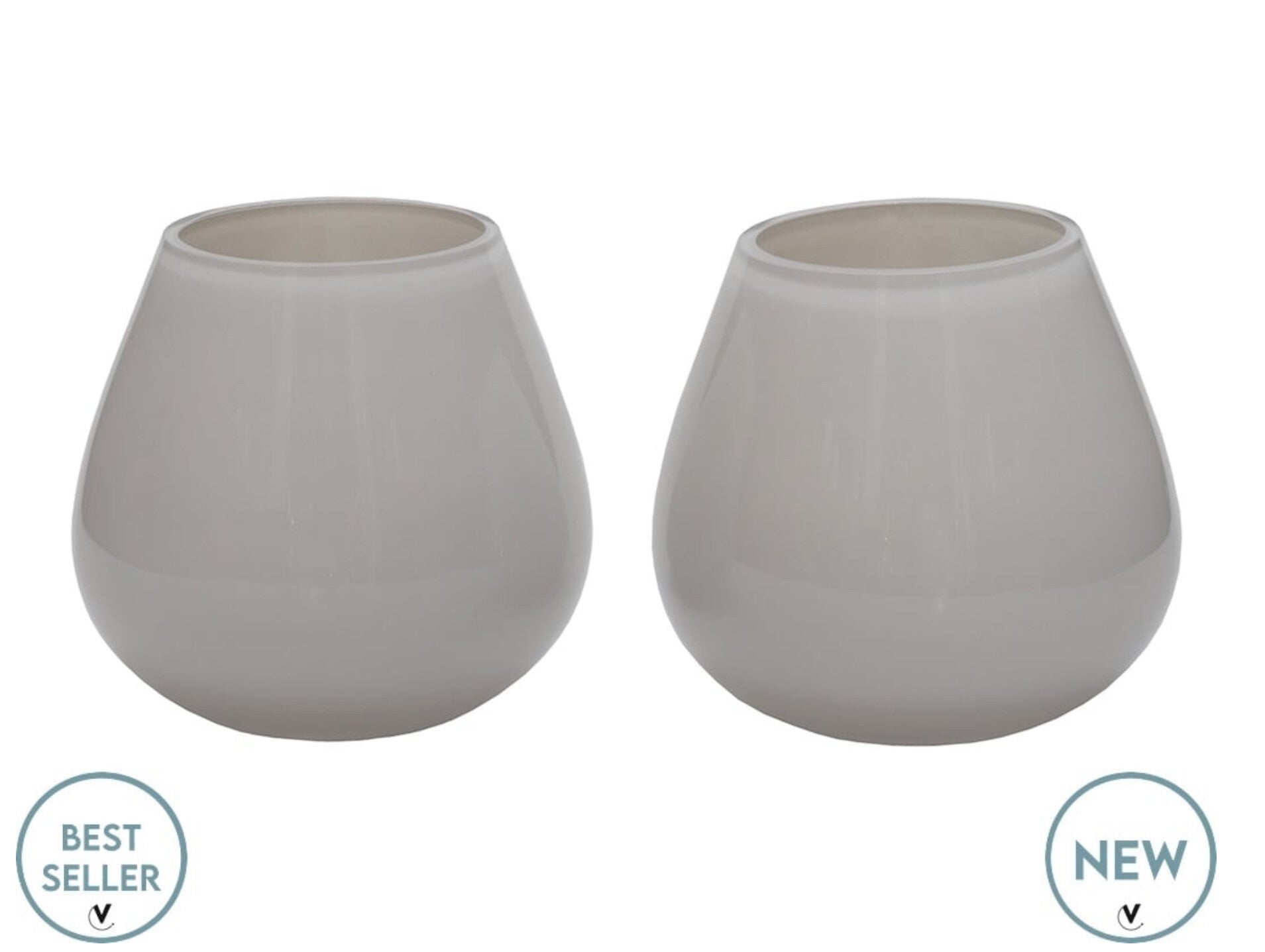 Vase the World - Kaarshouder Tasman XS ivory Ø12,5 x H11,5 cm 2 stuks