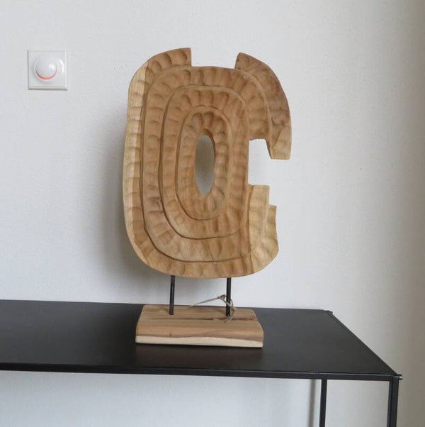 teak houten ornament