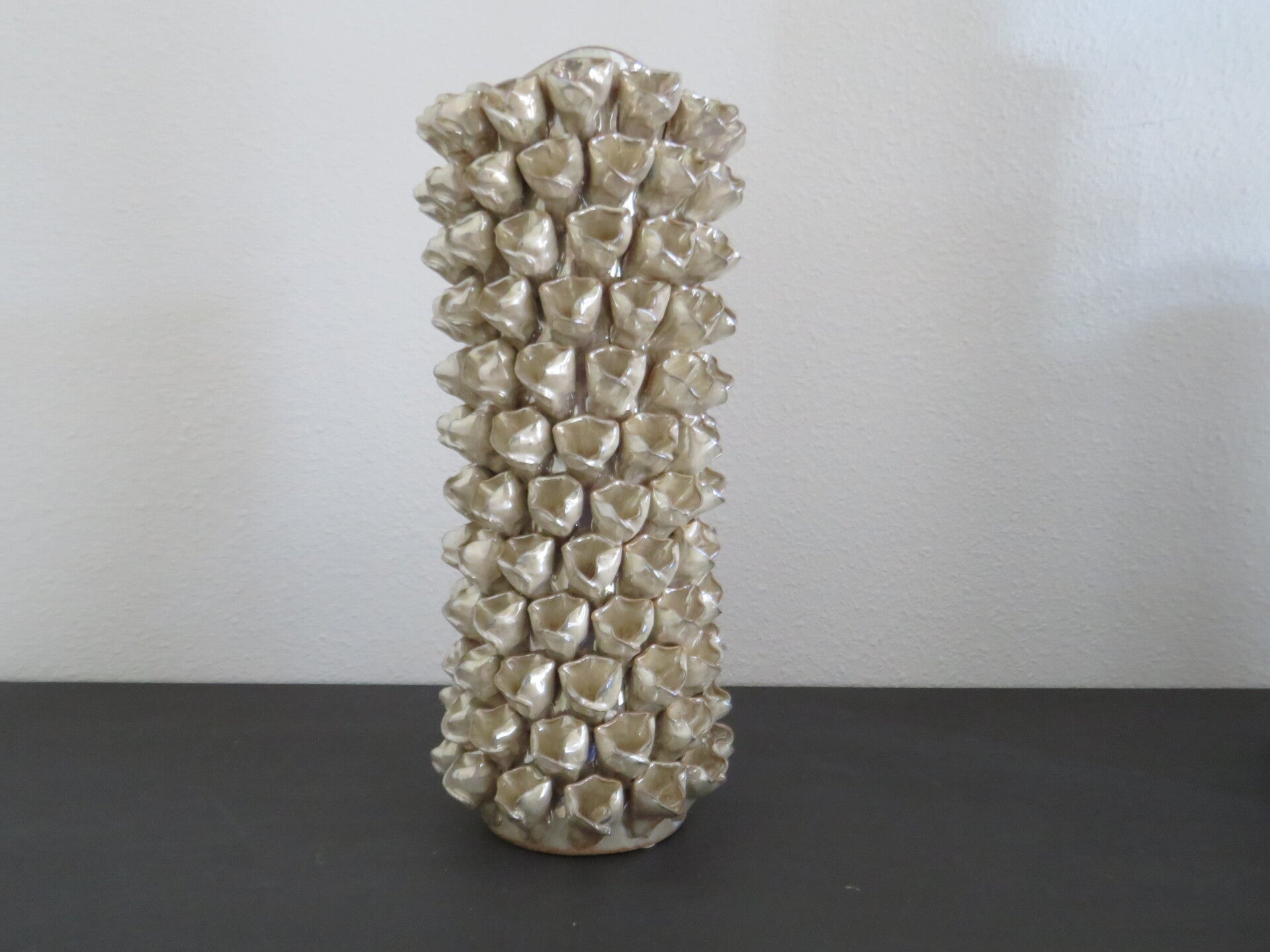 Keramieken Vaas – Pearl & Pink – 14 x 14 x 32 cm