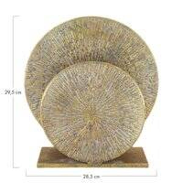 DKNC Tafellamp Moos - Staande Lamp Metaal - Industrieel - 28.5x8.5x29.5cm - Goud