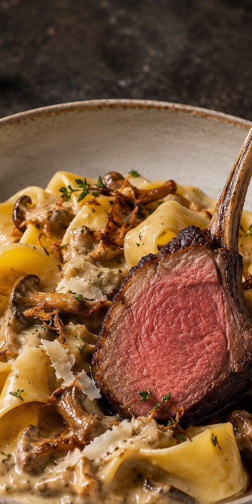 Pappardelle Forestière met hertenrack