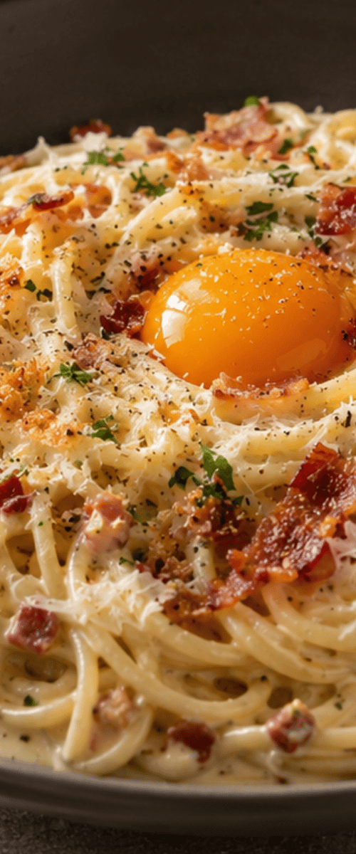 Spaghetti Carbonara Crunch
