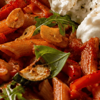 Penne Arrabbiata met burrata