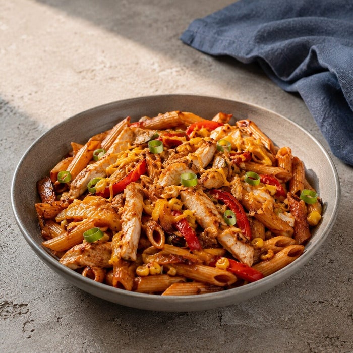Penne BBQ Chicken, bordopmaak