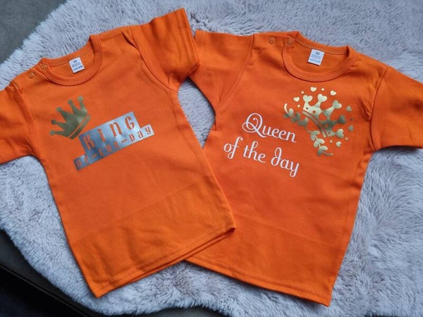 Oranje shirt koningsdag maat 98
