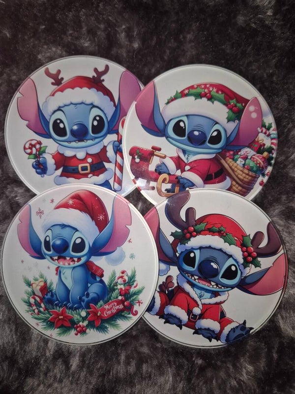 Glazen onderzetters stitch
