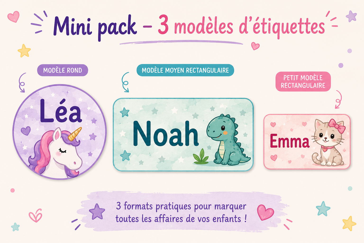 Mini pack d’étiquettes