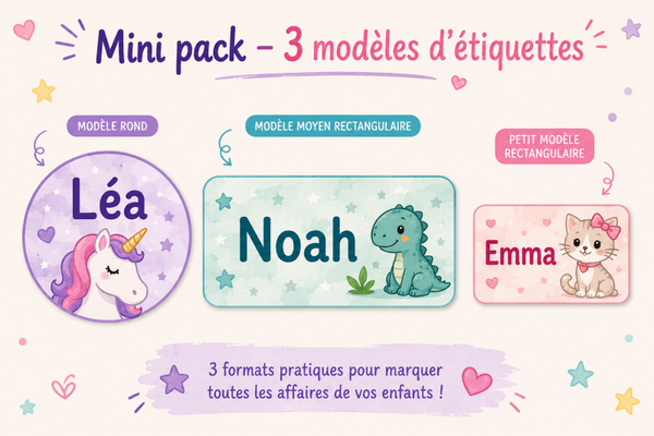 Mini pack d’étiquettes