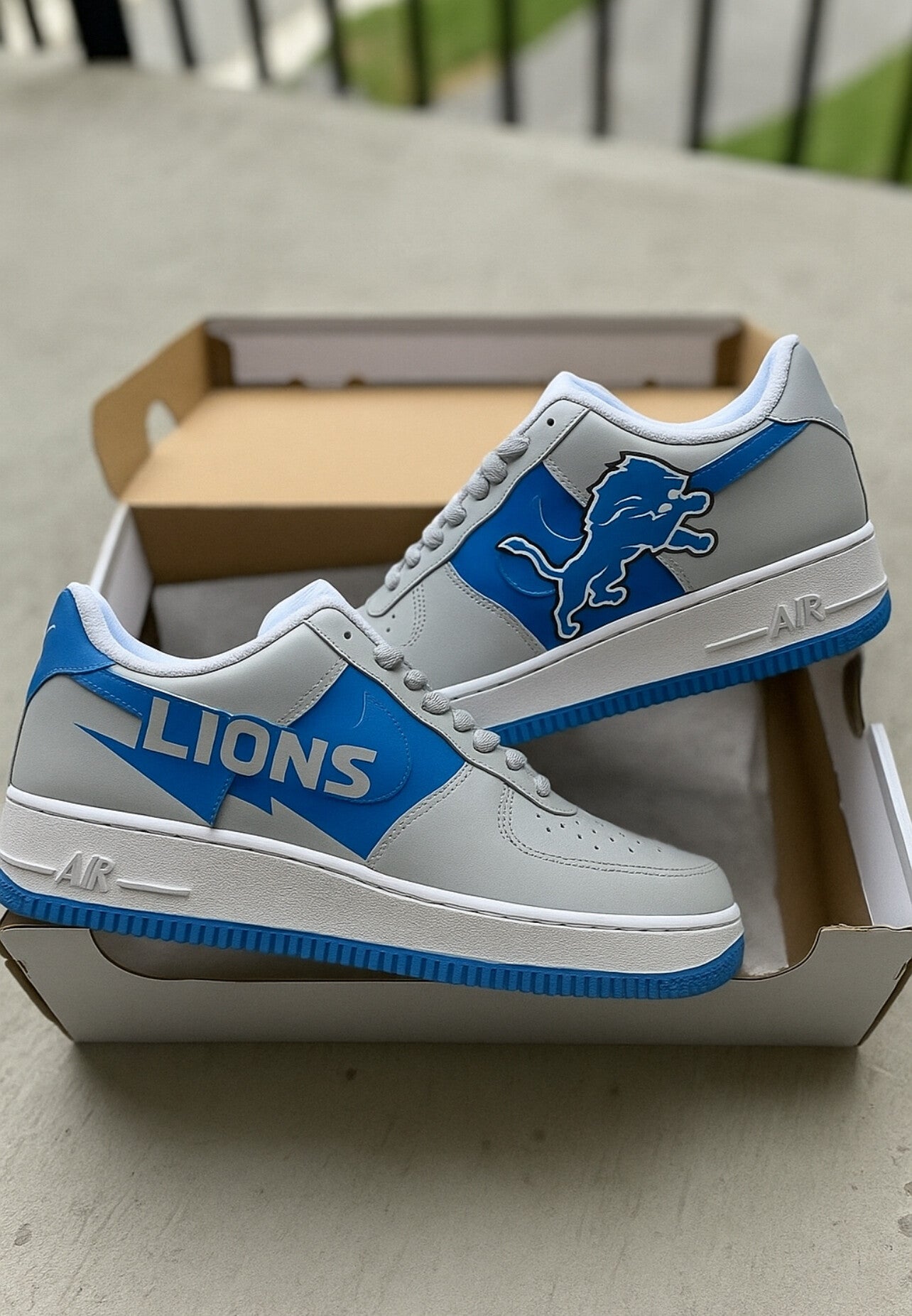 Custom Detroit Lions Air Force 1 – Hand-Painted Premium Sneakers