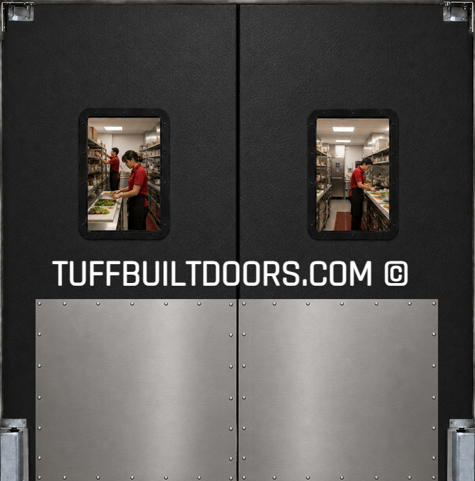 swing doors black