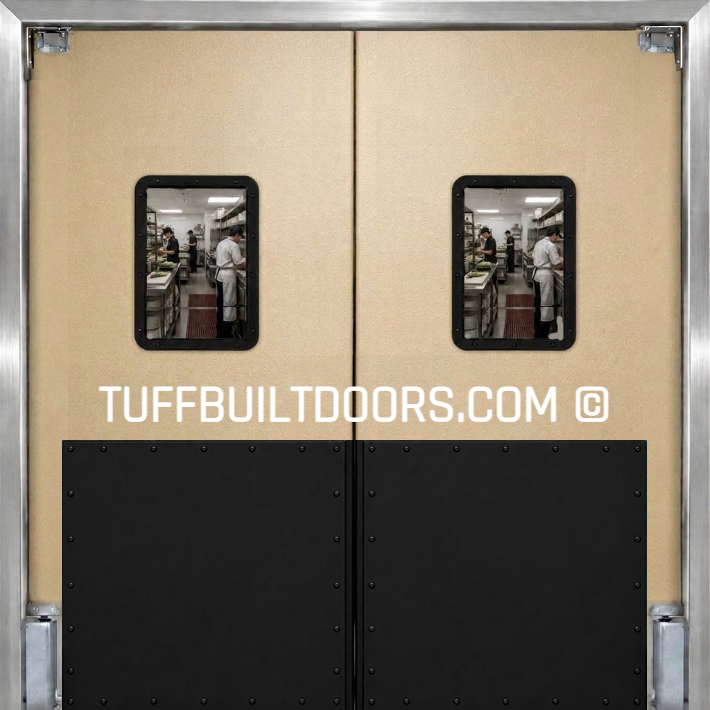 Restaurant Kitchen Double Swing Doors beige