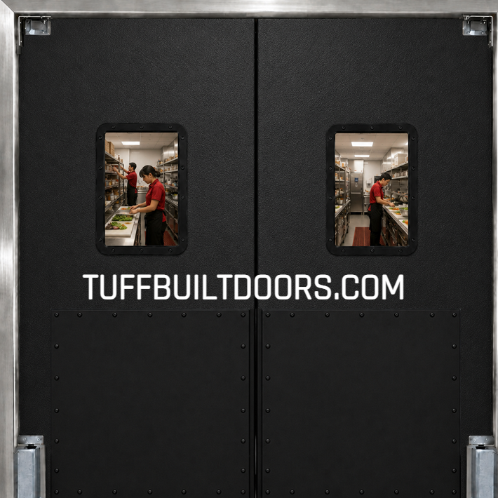 black Restaurant Kitchen Double Swing Doors