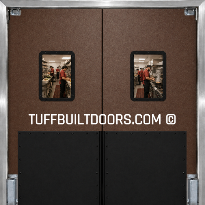 restaurant kitchen door brown