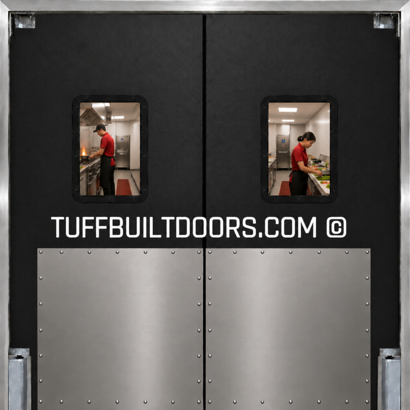 double swing traffic restaurant kitchen doors