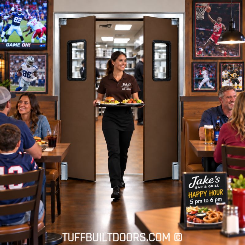 Pro Tuff 2 double restaurant kitchen swing doors
