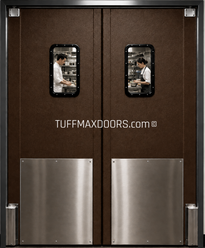 commercial kitchen doors brown