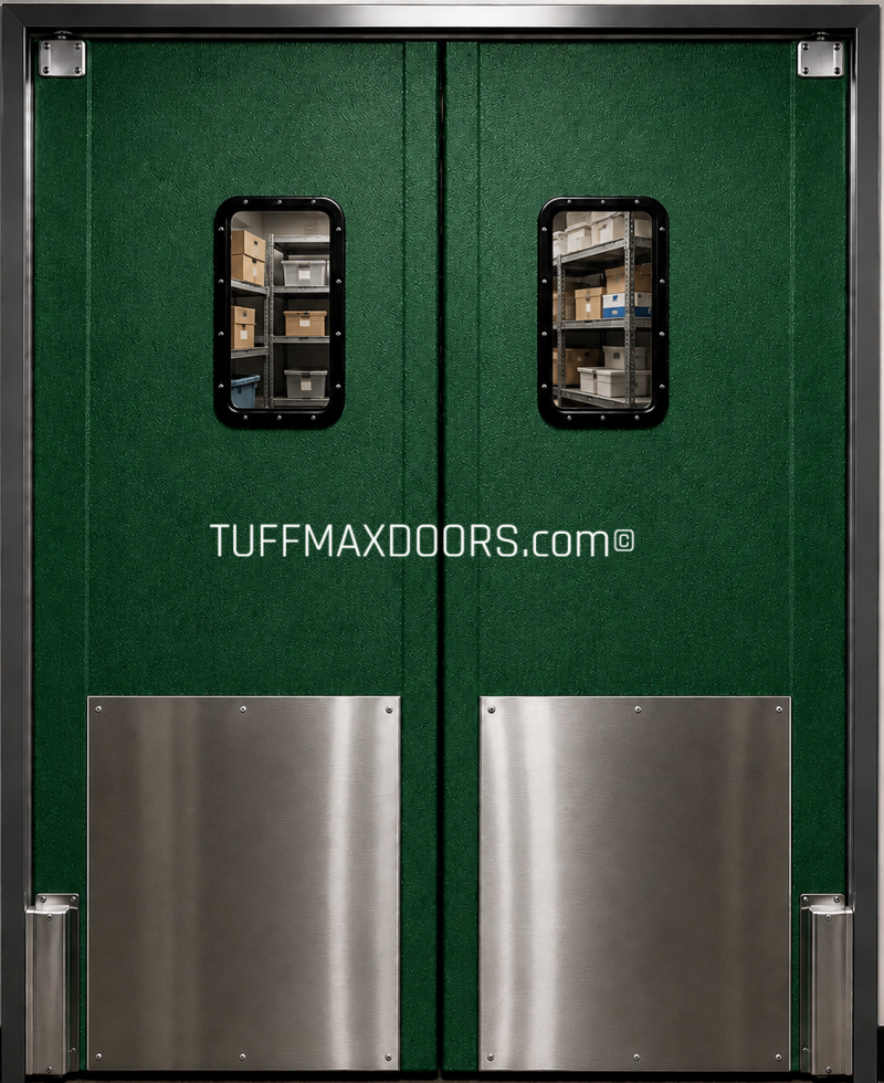 commercial kitchen doors green