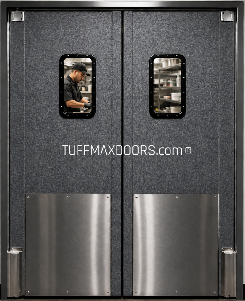 commercial kitchen doors grey