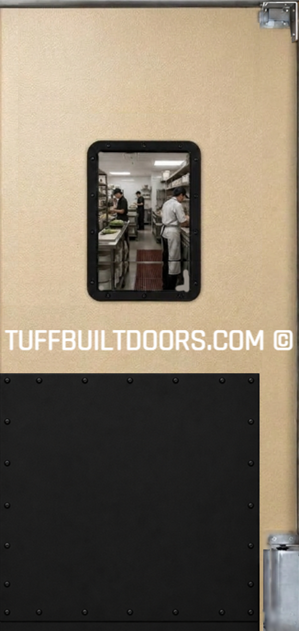 Ruff Tuff 2 ABS - Single 36"w x 84"h with Door Panel, Black ABS Impact Panels - *Choose your Color Below