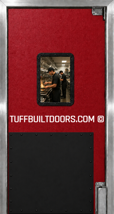 commercial restaurant kitchen traffic swing doors