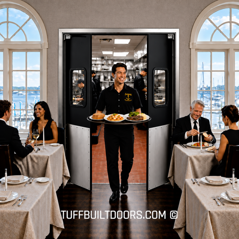 swing doors for fine dining restaurant