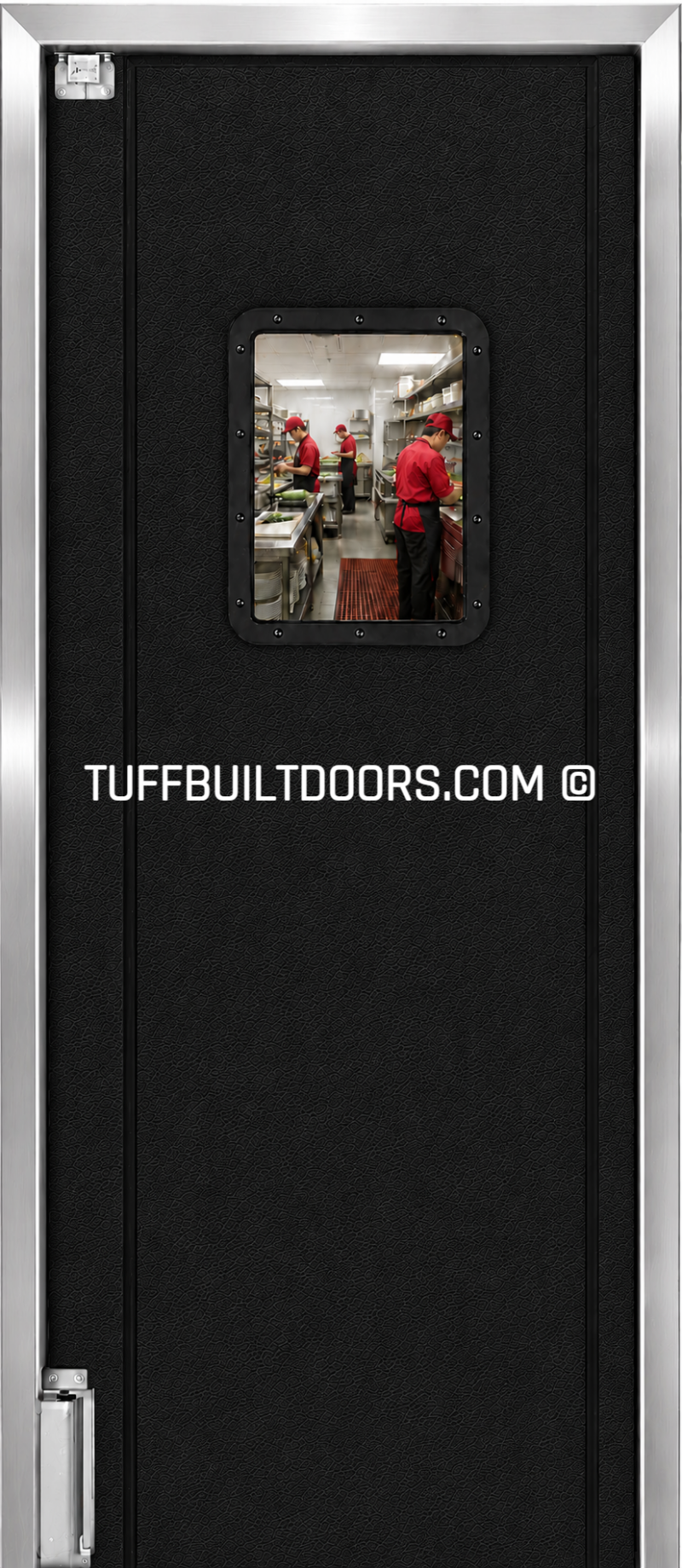 restaurant kitchen doors - black