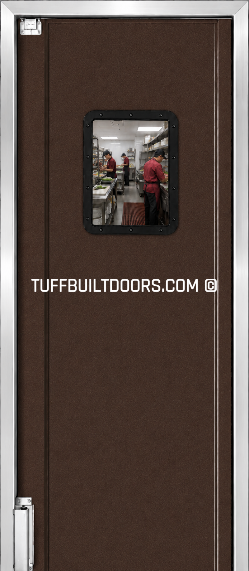 restaurant kitchen doors - brown