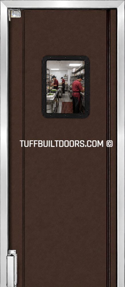 restaurant kitchen swing doors - brown