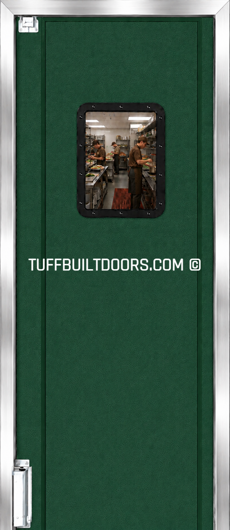 restaurant kitchen doors - green