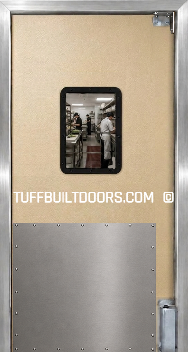 single restaurant swinging door