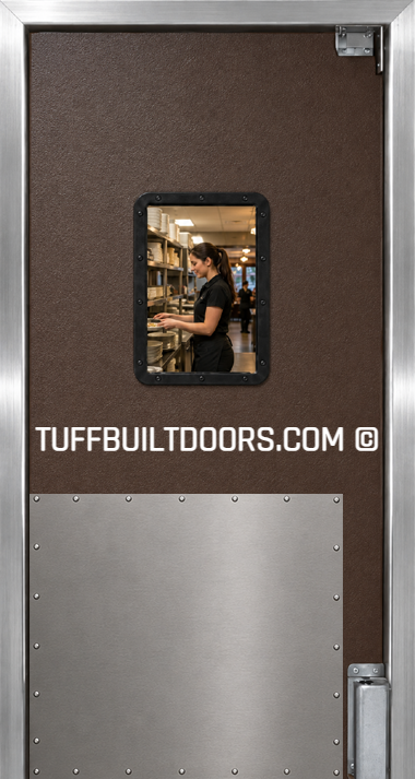 restaurant kitchen single swing doors
