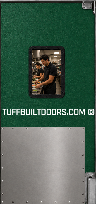 grocery store swing doors for traffic