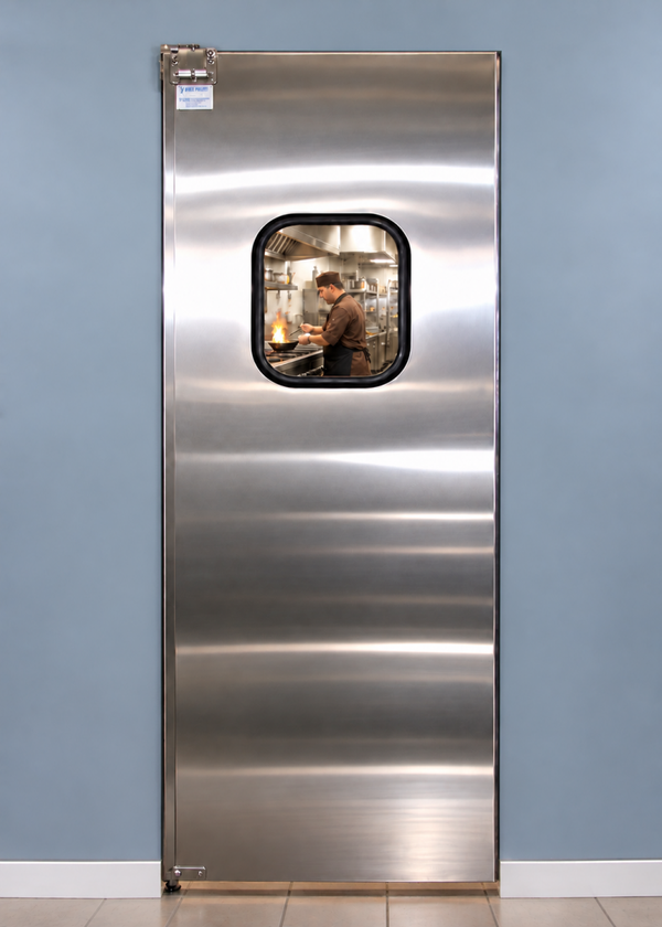 TLS Single 30" wide Solid Stainless Steel Door with Hardware & Window - No Frame