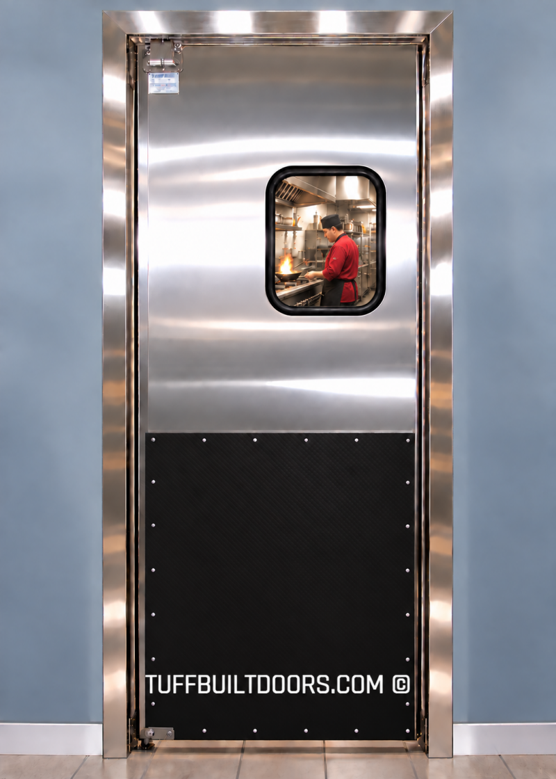 stainless steel door single with frame