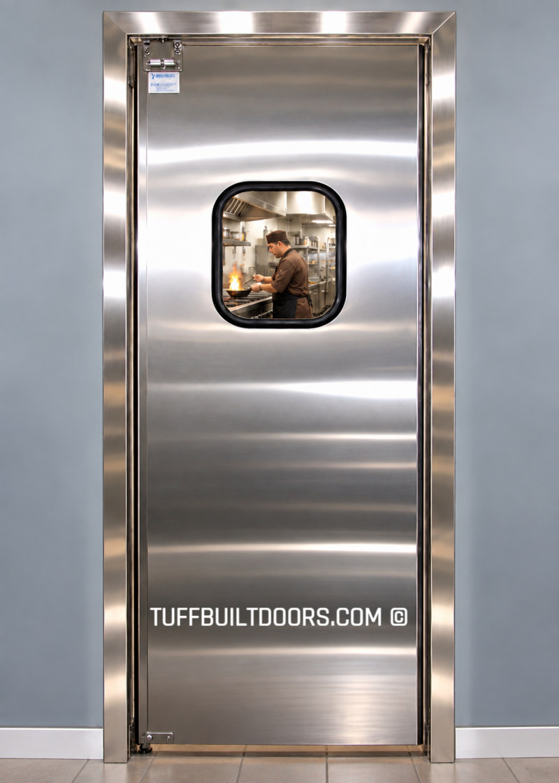 stainless steel single kitchen door