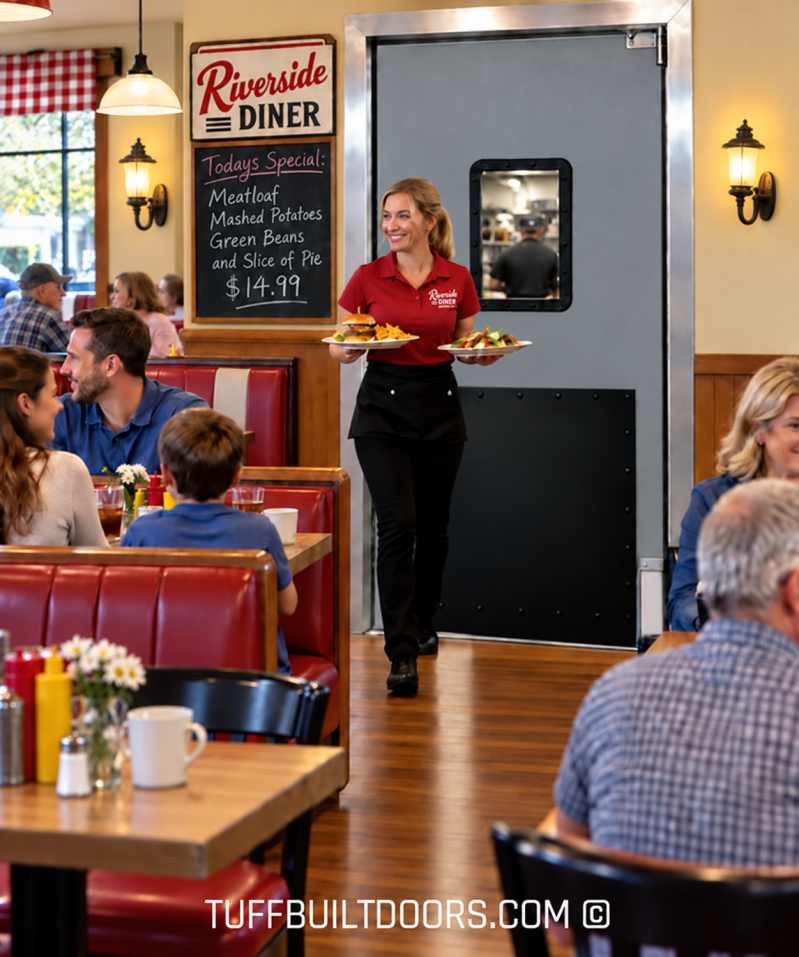 restaurant kitchen traffic doors