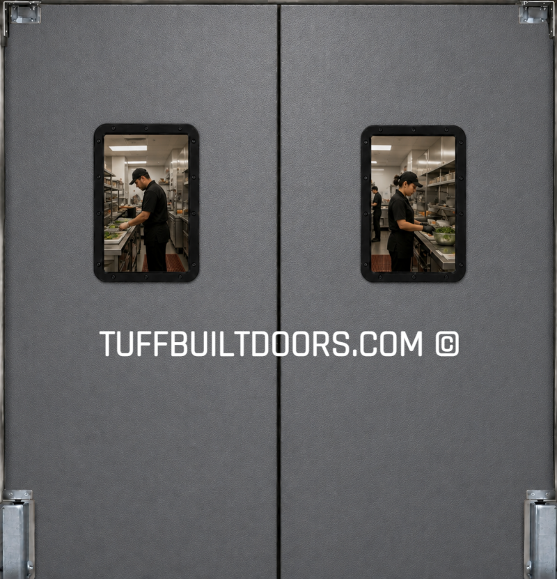 commercial kitchen doors grey