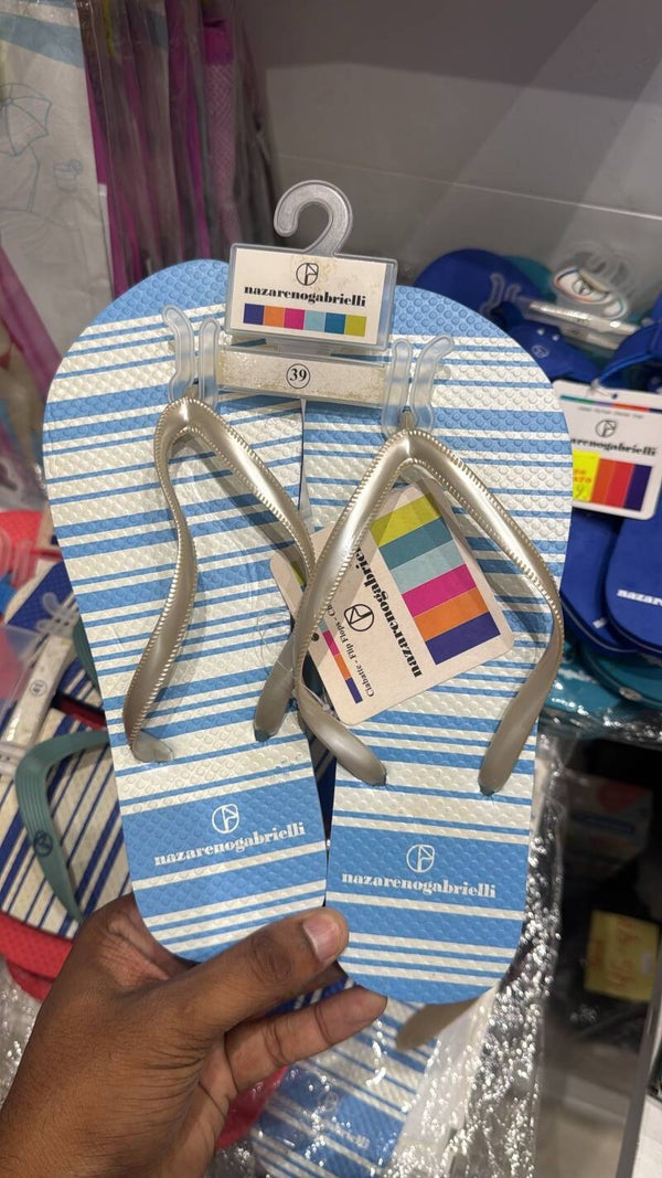 Blue flipflops - size: 39*