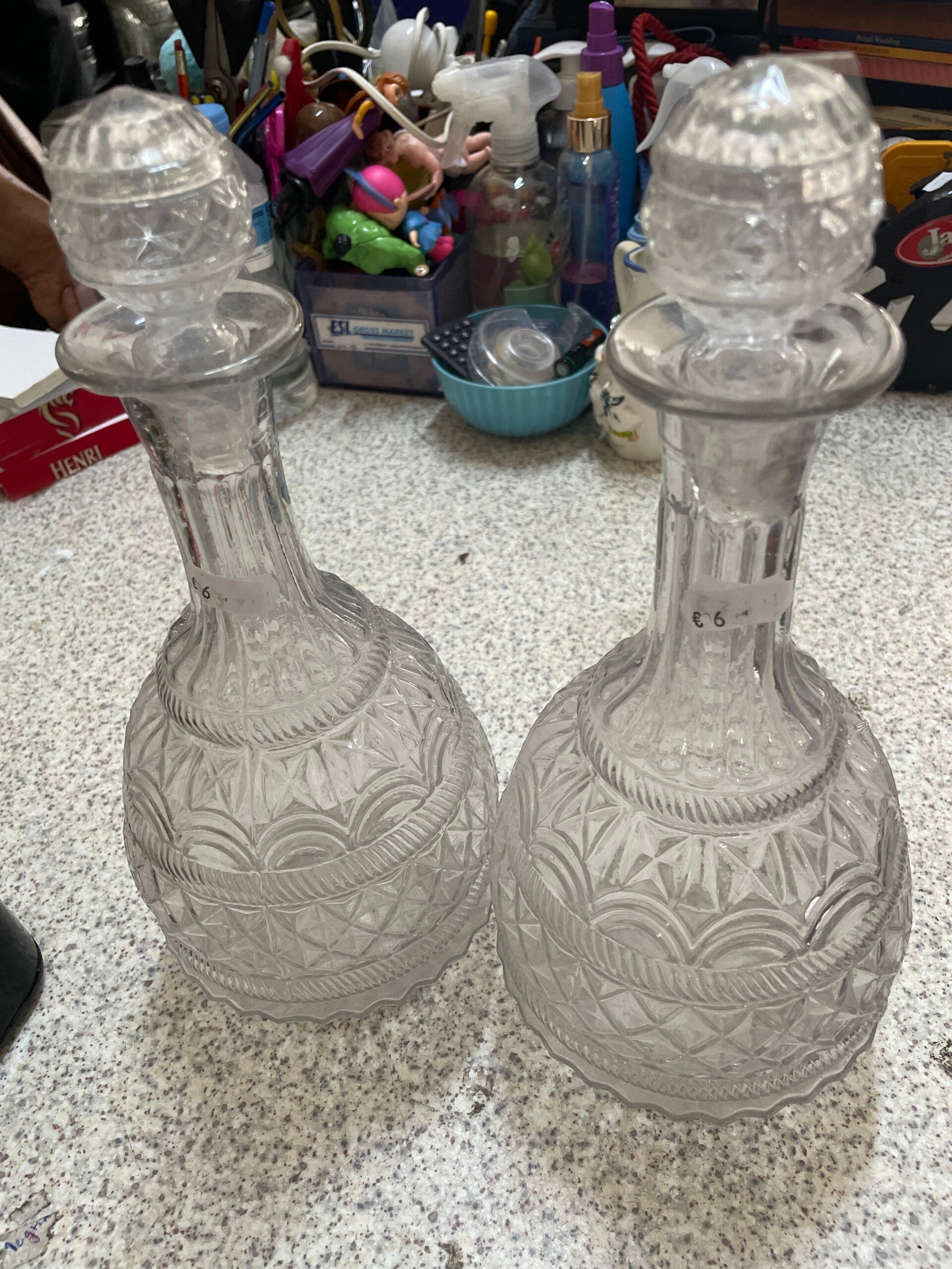 Glass Decanters - €6 Each - Decor
