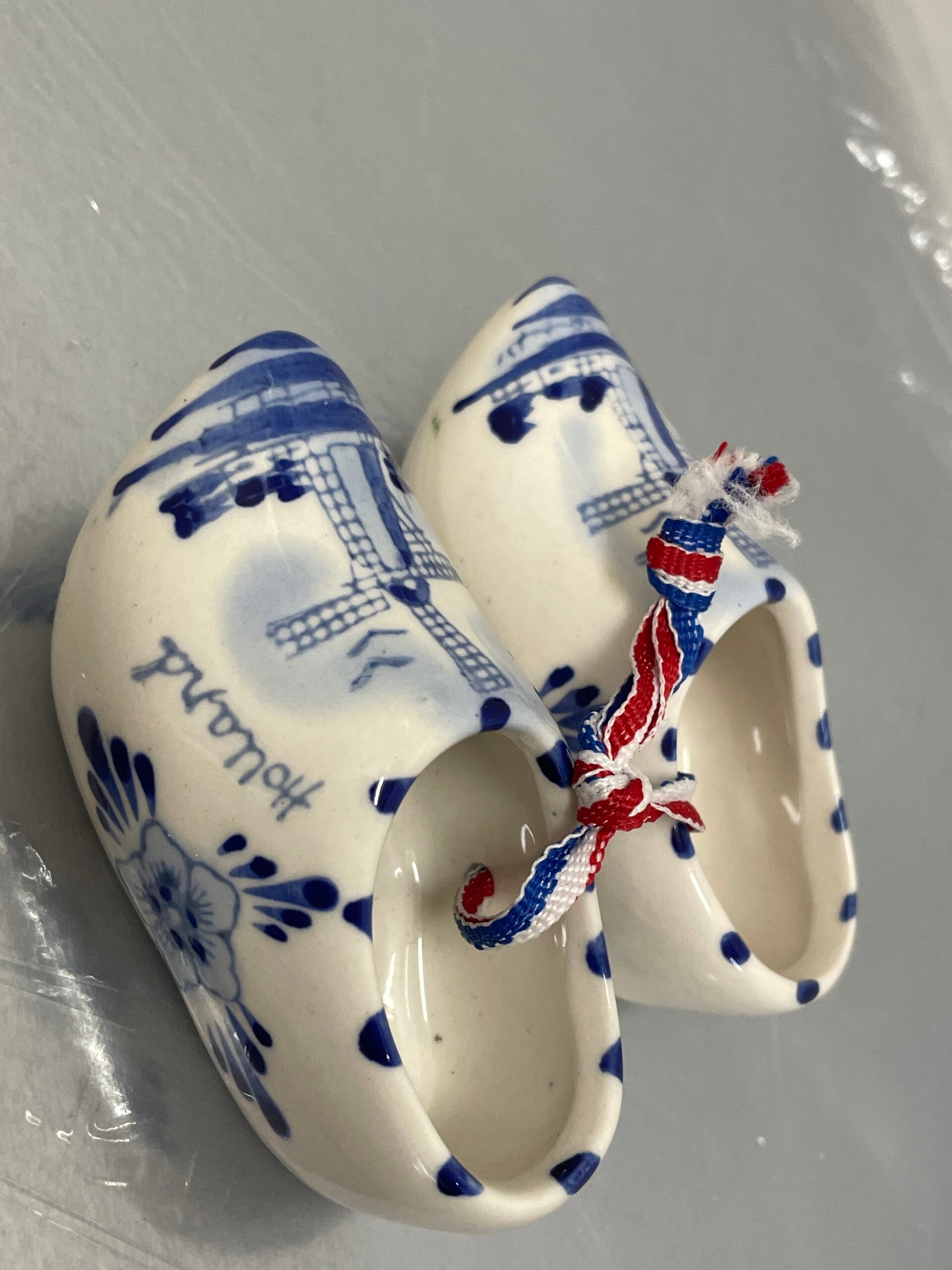 Delt Blue Hand-Painted Clogs - Collectibles