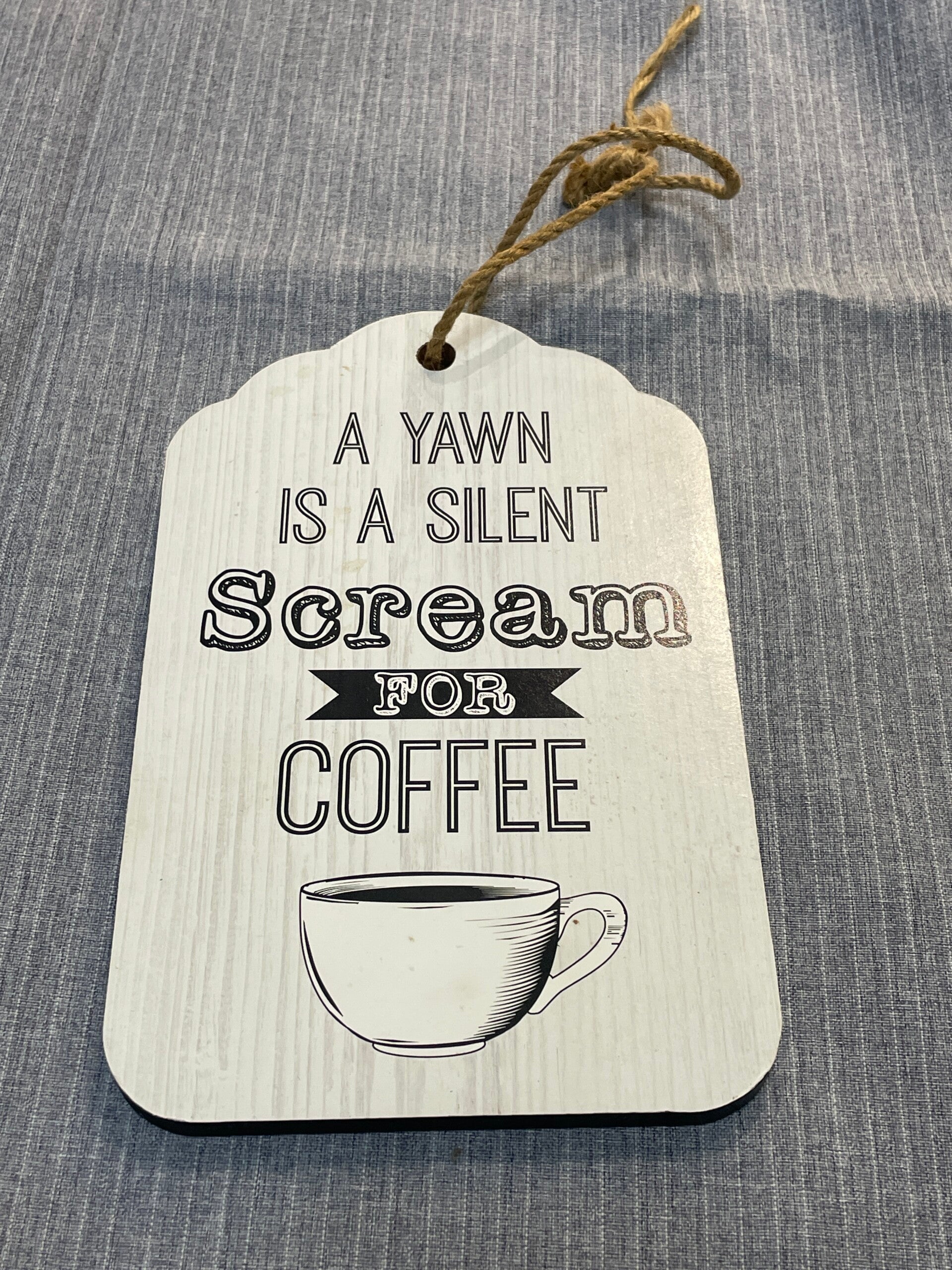 Wooden Hanging Morning Quote - Decor