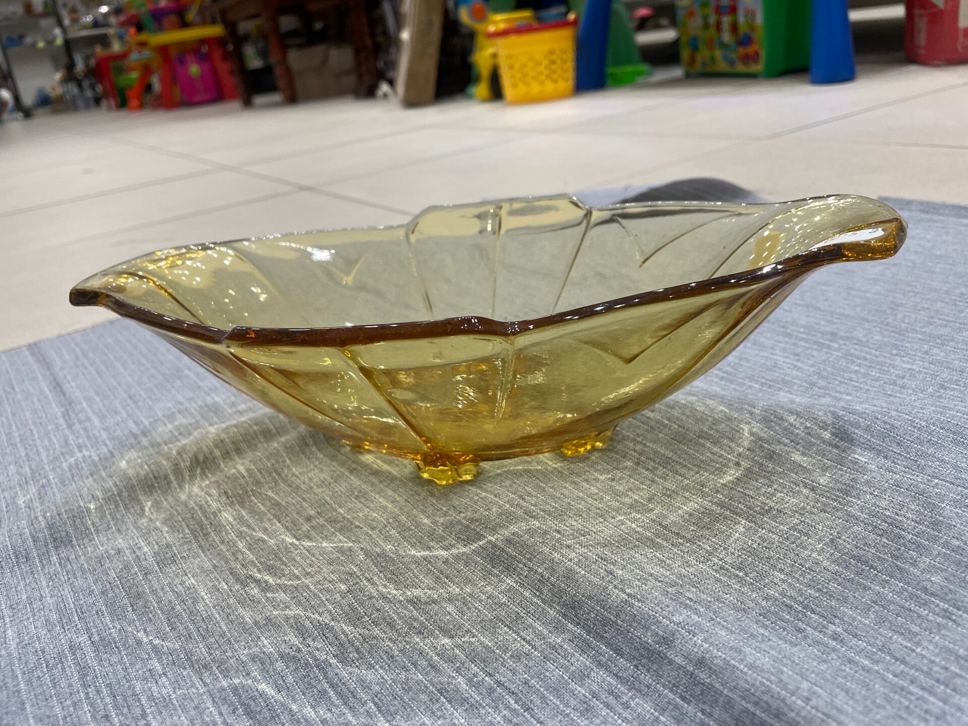 Art Deco Amber Coloured Glass Bowls - €5 Each - Supplies