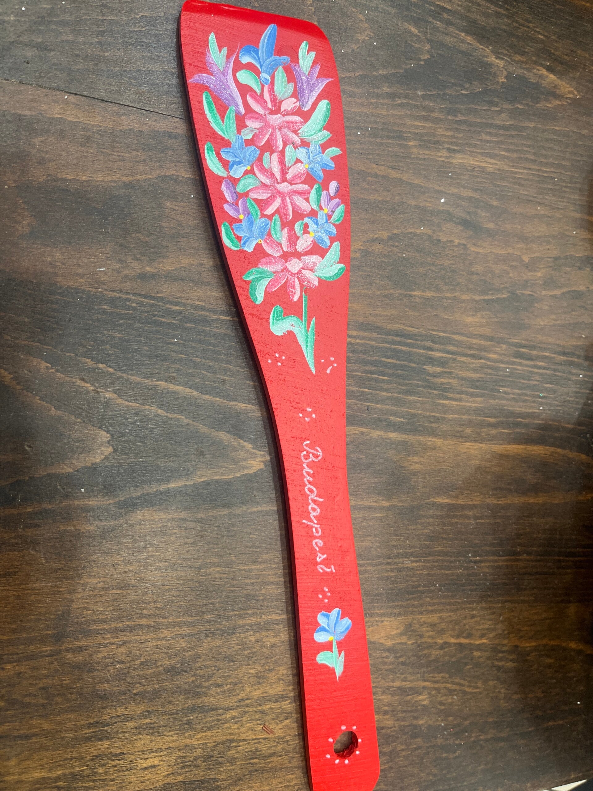 Budapest Hand-Painted Wooden Spoon - Decor
