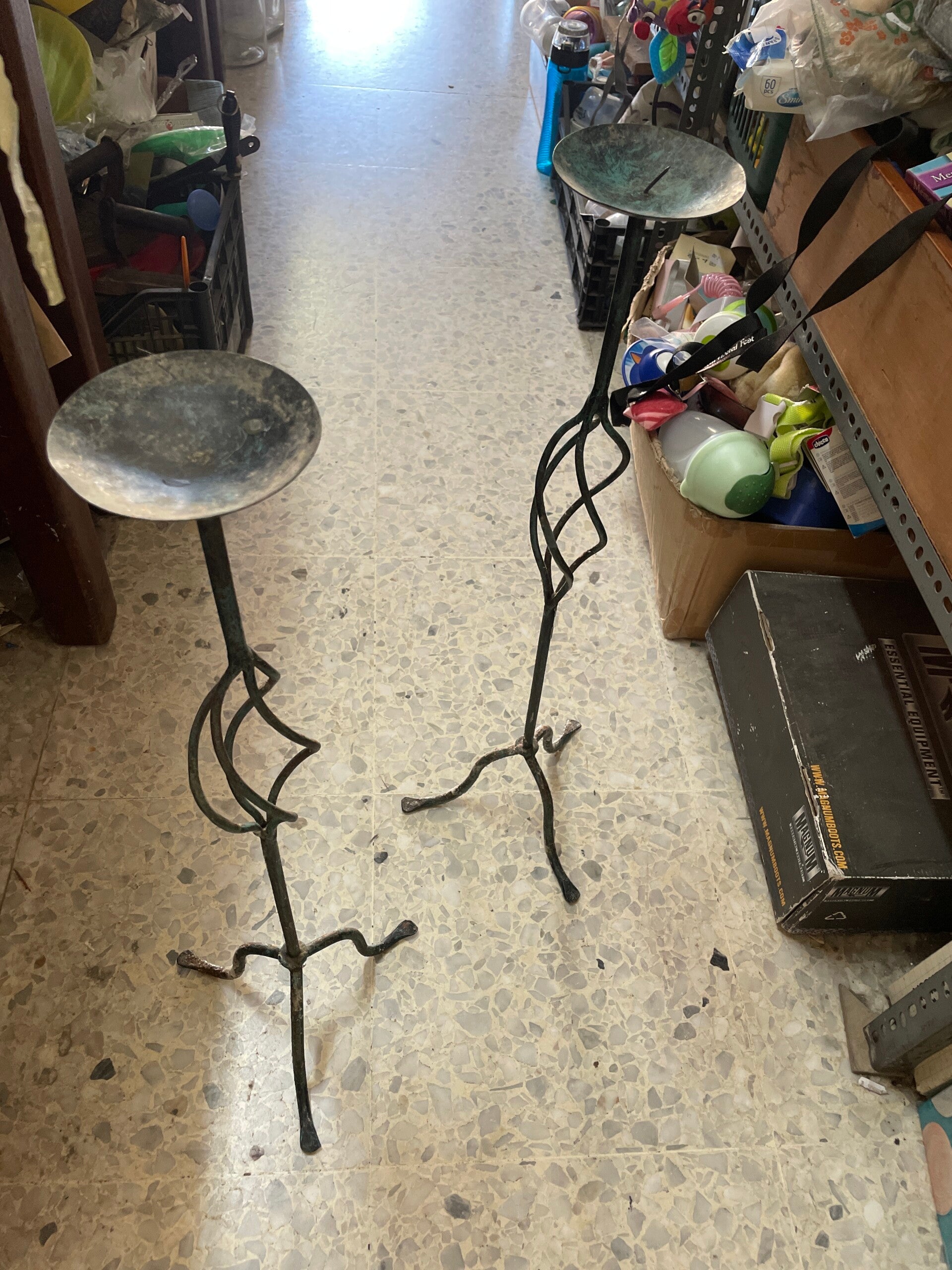 Metal Candle Holders - Candles