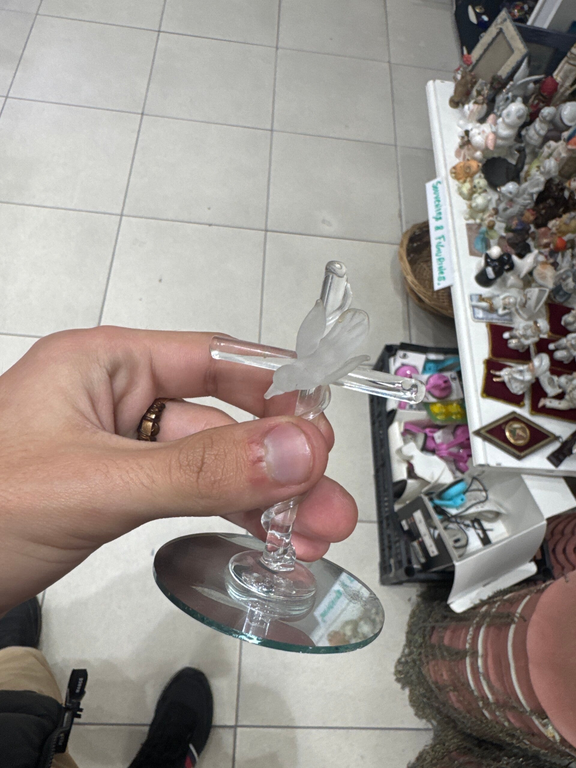 Miniature Glass Cross - Collectible