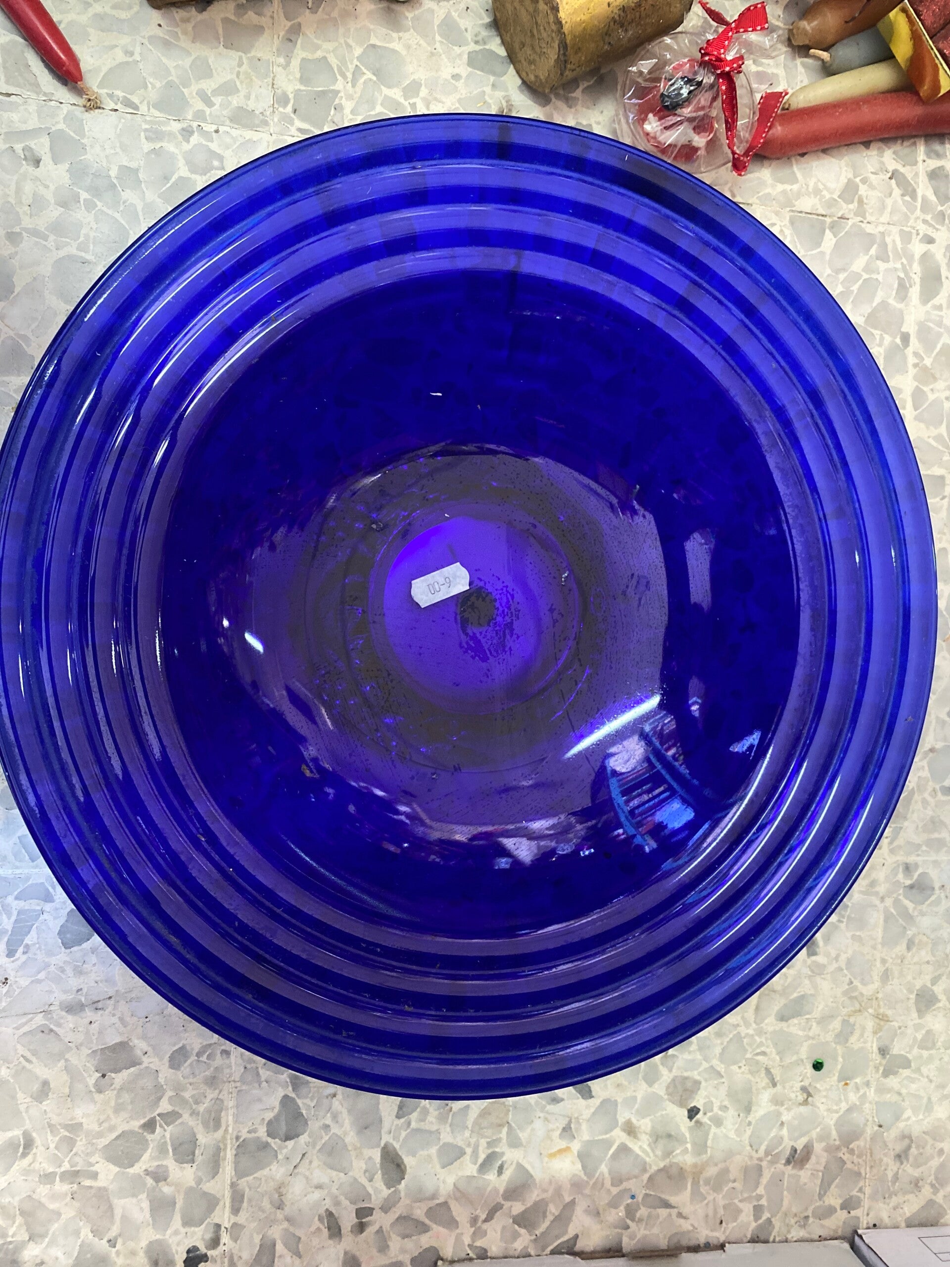 Cobalt Blue Glass Bowl - Decor