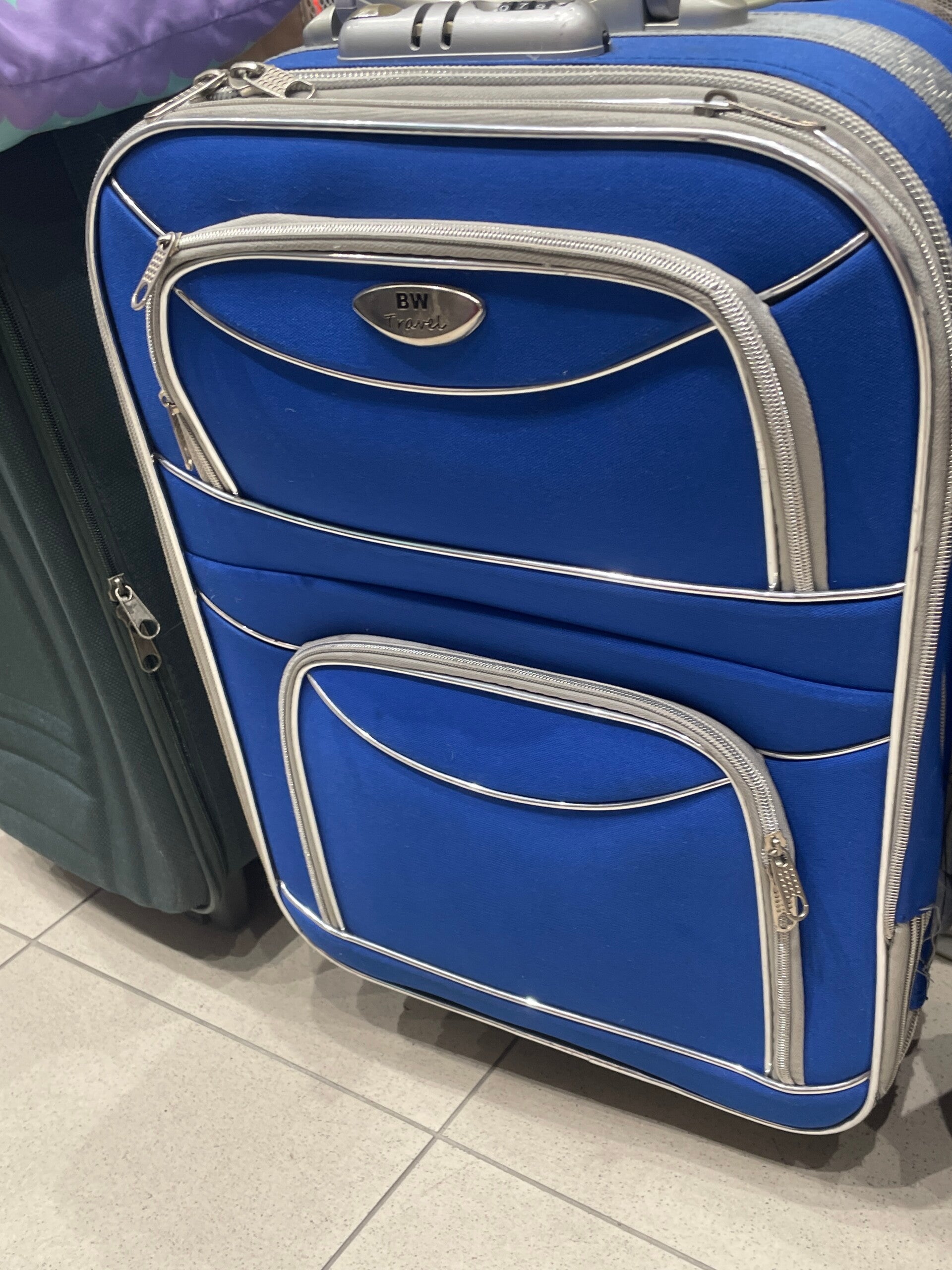 Blue Sofside Trolley Suitcase - Travel