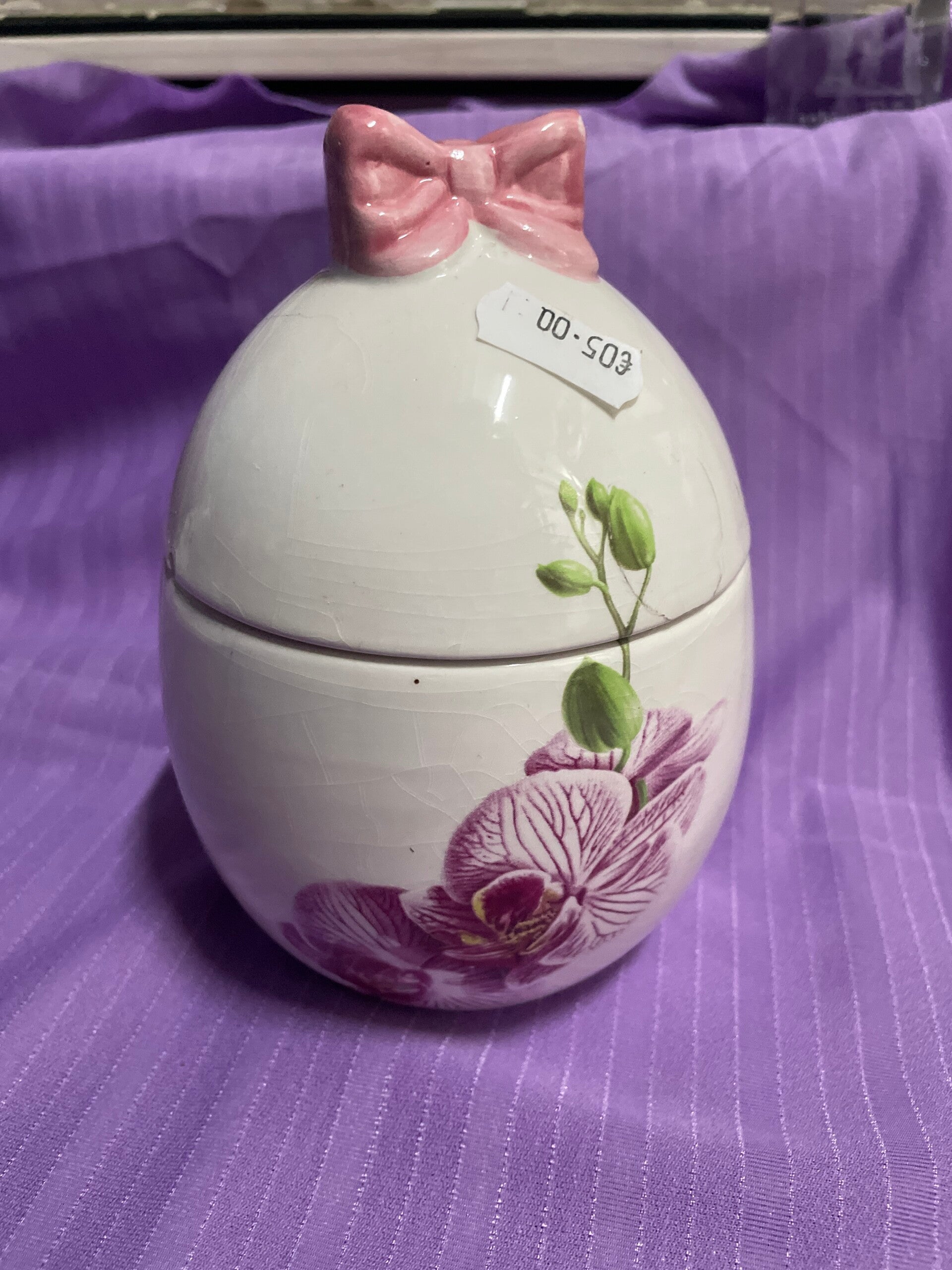 Porcelain Lidded Easter Egg - Easter