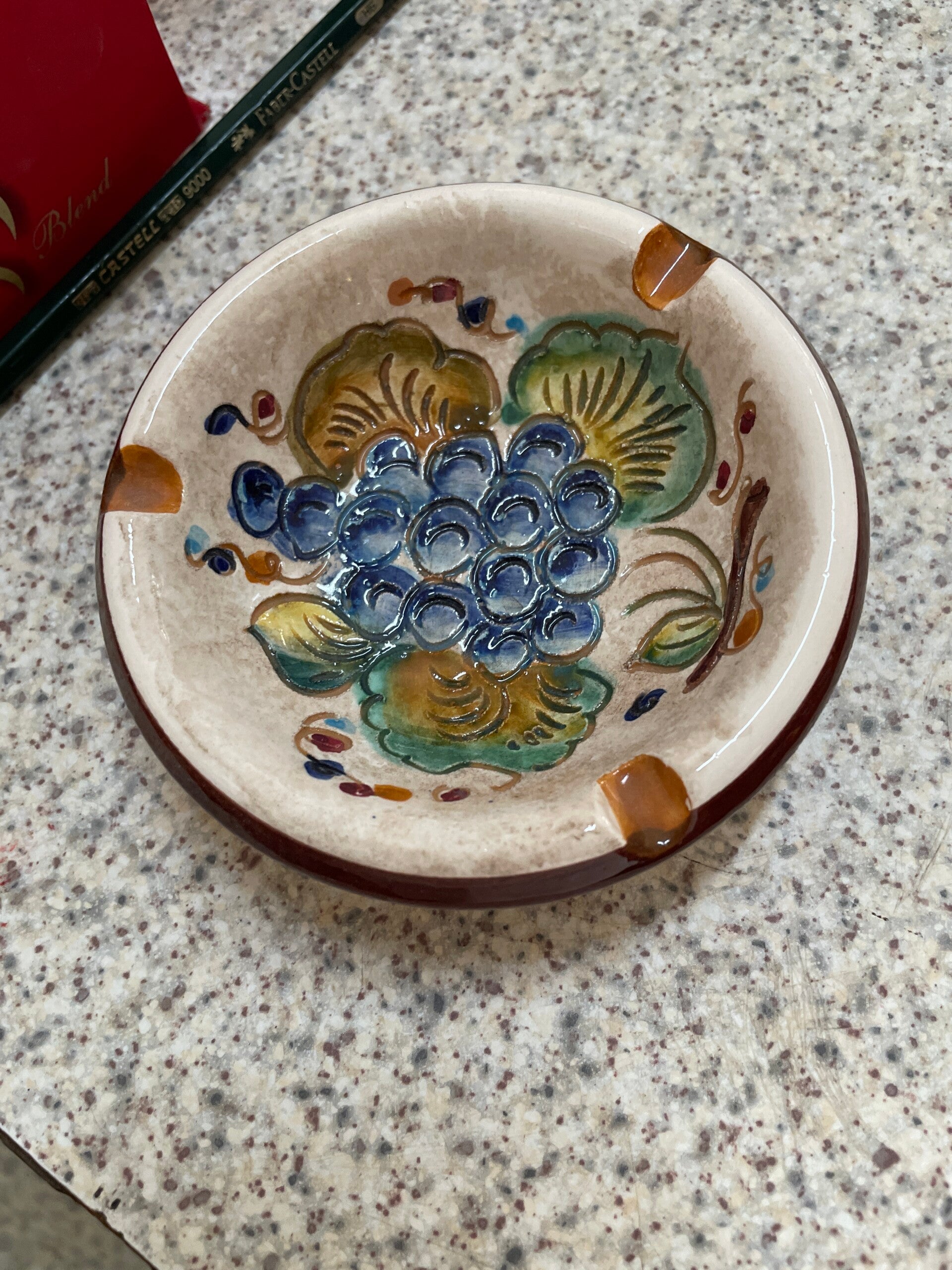 Handmade Pottery Ashtray - Collectible
